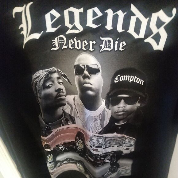 RARE VTG Shaka Wear Hip Hop Legends T Shirt Size 2XL Biggie Smalls Eazy E Tupac - Picture 2 of 10